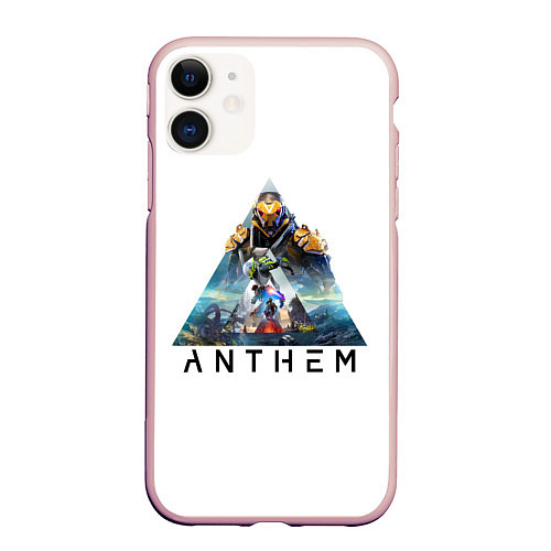 Чехол iPhone 11 матовый ANTHEM Planet / 3D-Светло-розовый – фото 1