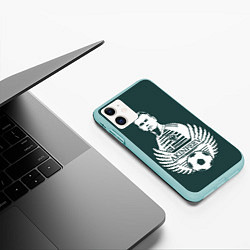Чехол iPhone 11 матовый Akinfeev Style, цвет: 3D-мятный — фото 2