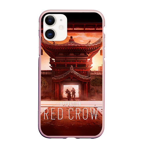 Чехол iPhone 11 матовый R6S: Red Crow / 3D-Светло-розовый – фото 1