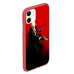 Чехол iPhone 11 матовый Hitman: Red Agent цвета 3D-красный — фото 2