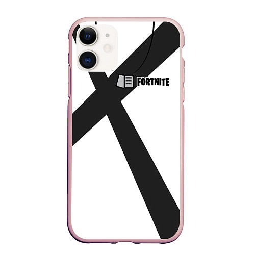 Чехол iPhone 11 матовый Fortnite: Гренадёр / 3D-Светло-розовый – фото 1