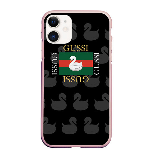 Чехол iPhone 11 матовый GUSSI: Little Style / 3D-Светло-розовый – фото 1