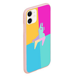 Чехол iPhone 11 матовый Fortnite Llama, цвет: 3D-светло-розовый — фото 2