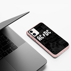 Чехол iPhone 11 матовый AC/DC: Black Rock, цвет: 3D-светло-розовый — фото 2