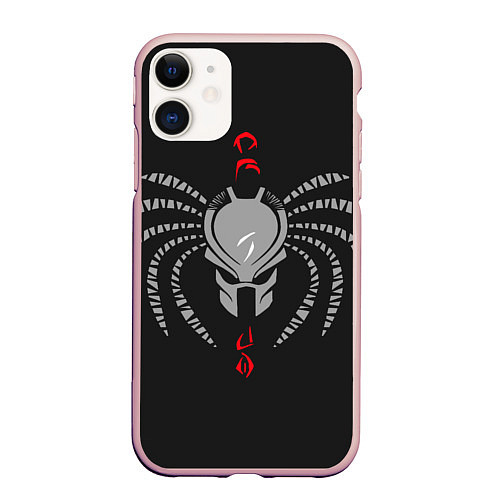 Чехол iPhone 11 матовый Predator Spider / 3D-Светло-розовый – фото 1