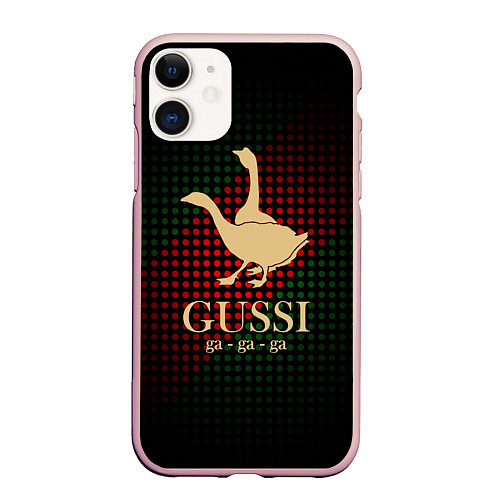 Чехол iPhone 11 матовый GUSSI EQ Style / 3D-Светло-розовый – фото 1