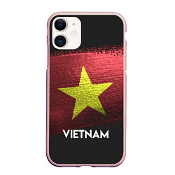 Чехол iPhone 11 матовый Vietnam Style, цвет: 3D-светло-розовый