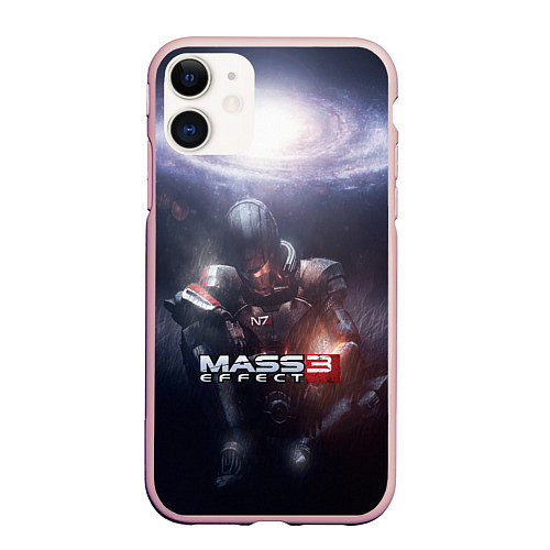 Чехол iPhone 11 матовый Mass Effect 3 / 3D-Светло-розовый – фото 1