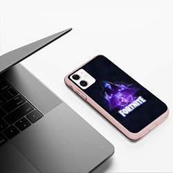 Чехол iPhone 11 матовый Fortnite: Omen, цвет: 3D-светло-розовый — фото 2