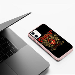 Чехол iPhone 11 матовый Bullet For My Valentine, цвет: 3D-светло-розовый — фото 2