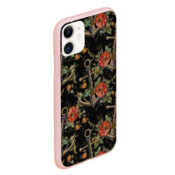 Чехол iPhone 11 матовый Якоря с маком, цвет: 3D-светло-розовый — фото 2