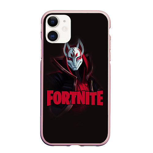 Чехол iPhone 11 матовый Fortnite / 3D-Светло-розовый – фото 1