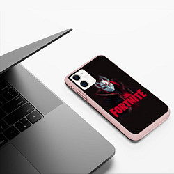 Чехол iPhone 11 матовый Fortnite, цвет: 3D-светло-розовый — фото 2