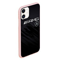 Чехол iPhone 11 матовый Mercedes AMG, цвет: 3D-светло-розовый — фото 2
