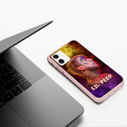 Чехол iPhone 11 матовый Lil Peep ART, цвет: 3D-светло-розовый — фото 2