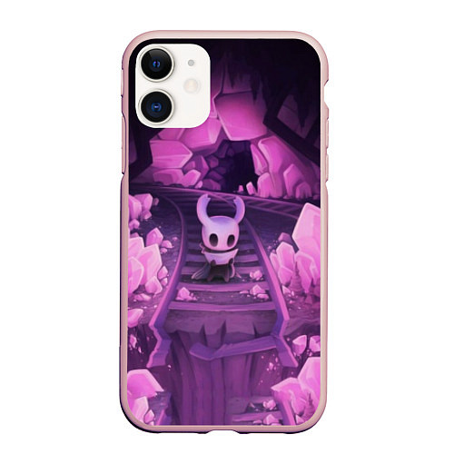 Чехол iPhone 11 матовый Hollow Knight / 3D-Светло-розовый – фото 1