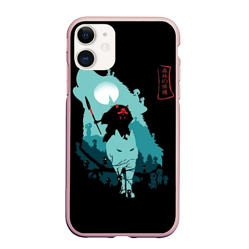 Чехол iPhone 11 матовый Princess Mononoke / 3D-Светло-розовый – фото 1