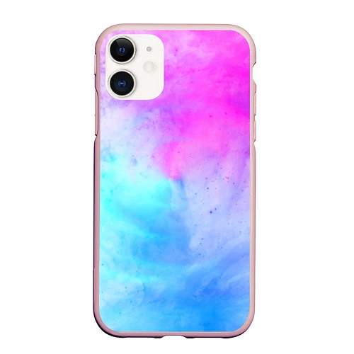 Чехол iPhone 11 матовый Неоновое лето / 3D-Светло-розовый – фото 1