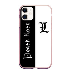 Чехол iPhone 11 матовый Death Note 2, цвет: 3D-светло-розовый