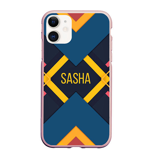 Чехол iPhone 11 матовый Sasha / 3D-Светло-розовый – фото 1