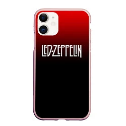 Чехол iPhone 11 матовый Led Zeppelin, цвет: 3D-светло-розовый