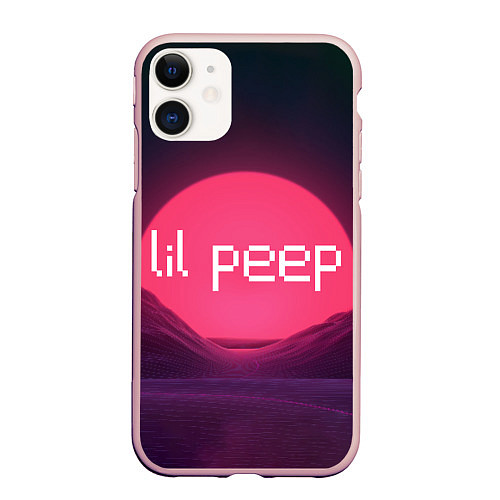 Чехол iPhone 11 матовый Lil peepLogo / 3D-Светло-розовый – фото 1