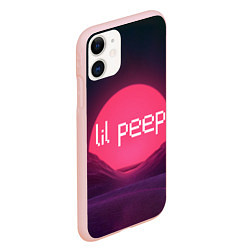 Чехол iPhone 11 матовый Lil peepLogo, цвет: 3D-светло-розовый — фото 2