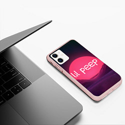 Чехол iPhone 11 матовый Lil peepLogo, цвет: 3D-светло-розовый — фото 2