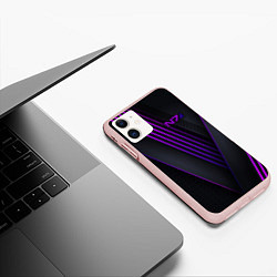 Чехол iPhone 11 матовый Mass Effect N7, цвет: 3D-светло-розовый — фото 2