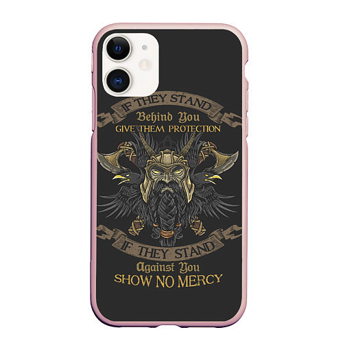 Чехол iPhone 11 матовый Vikings / 3D-Светло-розовый – фото 1