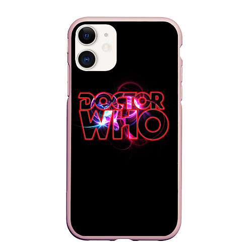 Чехол iPhone 11 матовый Doctor Who / 3D-Светло-розовый – фото 1