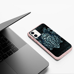 Чехол iPhone 11 матовый Odinn, цвет: 3D-светло-розовый — фото 2