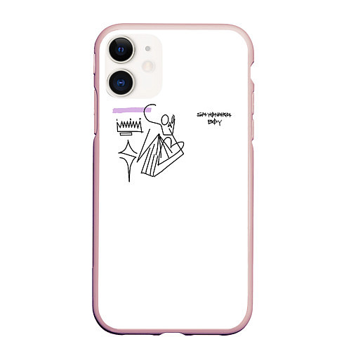 Чехол iPhone 11 матовый SAYONARA BOY / 3D-Светло-розовый – фото 1
