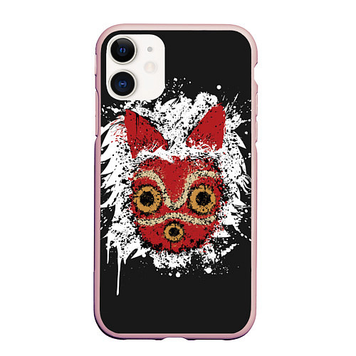 Чехол iPhone 11 матовый Princess Mononoke / 3D-Светло-розовый – фото 1