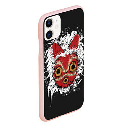 Чехол iPhone 11 матовый Princess Mononoke, цвет: 3D-светло-розовый — фото 2