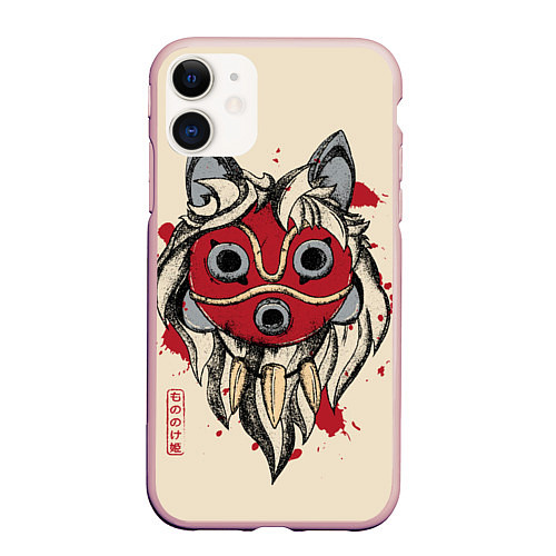 Чехол iPhone 11 матовый Princess Mononoke / 3D-Светло-розовый – фото 1