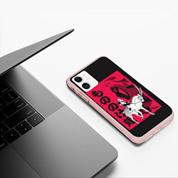 Чехол iPhone 11 матовый Princess Mononoke, цвет: 3D-светло-розовый — фото 2