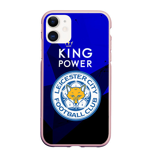 Чехол iPhone 11 матовый Leicester City / 3D-Светло-розовый – фото 1