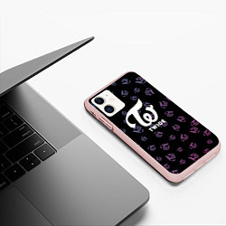 Чехол iPhone 11 матовый Twice, цвет: 3D-светло-розовый — фото 2