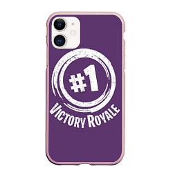 Чехол iPhone 11 матовый Victory Royale, цвет: 3D-светло-розовый