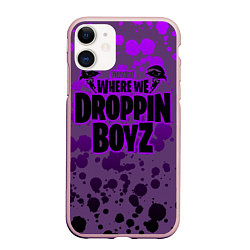Чехол iPhone 11 матовый Droppin Boys, цвет: 3D-светло-розовый