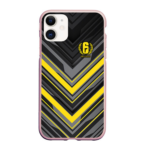 Чехол iPhone 11 матовый Rainbow Six Siege / 3D-Светло-розовый – фото 1