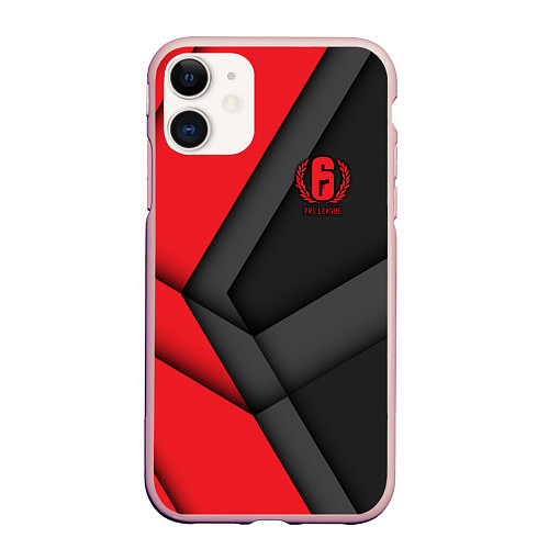 Чехол iPhone 11 матовый Rainbow Six Siege / 3D-Светло-розовый – фото 1
