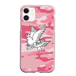 Чехол iPhone 11 матовый LIL PEEP CRY BABY, цвет: 3D-светло-розовый