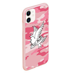 Чехол iPhone 11 матовый LIL PEEP CRY BABY, цвет: 3D-светло-розовый — фото 2