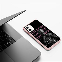 Чехол iPhone 11 матовый LiL PEEP, цвет: 3D-светло-розовый — фото 2