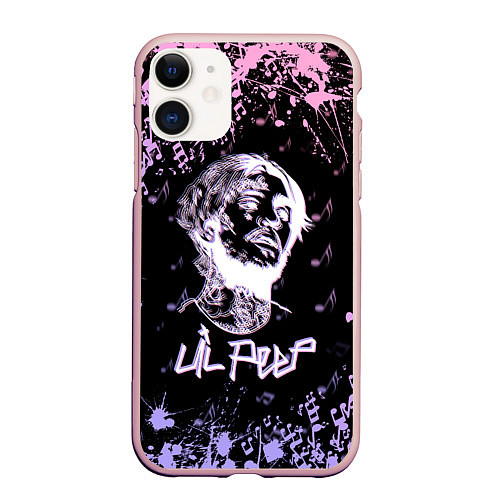 Чехол iPhone 11 матовый LIL PEEP / 3D-Светло-розовый – фото 1