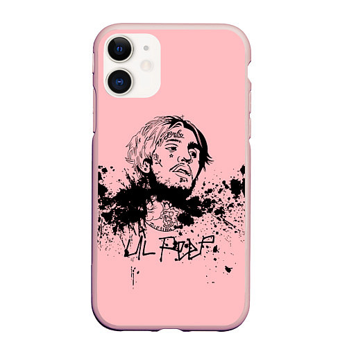 Чехол iPhone 11 матовый LIL PEEP / 3D-Светло-розовый – фото 1