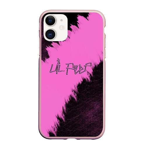 Чехол iPhone 11 матовый LIL PEEP / 3D-Светло-розовый – фото 1