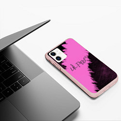 Чехол iPhone 11 матовый LIL PEEP, цвет: 3D-светло-розовый — фото 2